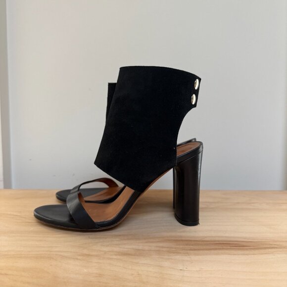 IRO Suthy Black Leather Suede Ankle Cuff Heels | Size 7 - Picture 4 of 6